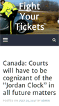 Mobile Screenshot of fightyourtickets.ca