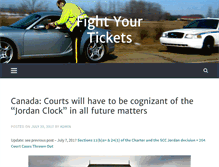 Tablet Screenshot of fightyourtickets.ca